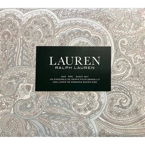 Ralph Lauren 4 Piece 100 Percent Cotton Pastel Floral Paisley King ...