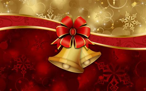 Download Gold Christmas Bells Wallpaper | Wallpapers.com