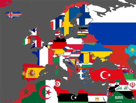 Europe Map With Flags – Map Vector