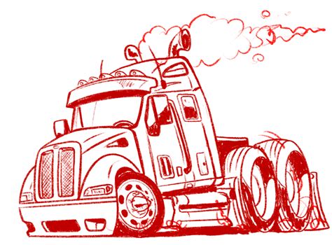 Big Rig Cartoon Illustration :: Behance