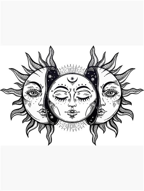 Vintage Solar Eclipse Sun and Moon Sticker by Magnetic Pajama | Sun and ...