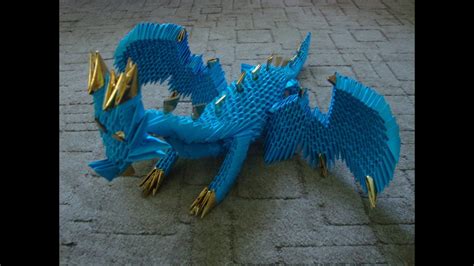 3D origami dragon tutorial (part 1) - YouTube