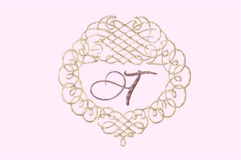 Wedding T Monogram Frame · Creative Fabrica