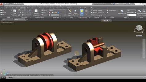 Mechanical modeling tutorial in AutoCAD / Assemble parts - YouTube