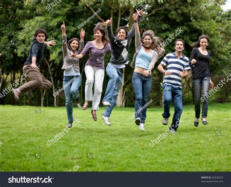 Group Happy People Having Fun Outdoors Stock Photo 42636523 | Shutterstock