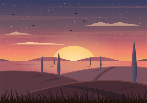 Vector Landscape illustration 360150 Vector Art at Vecteezy