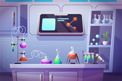 Premium Vector | Gradient Realistic Science Laboratory Background ...