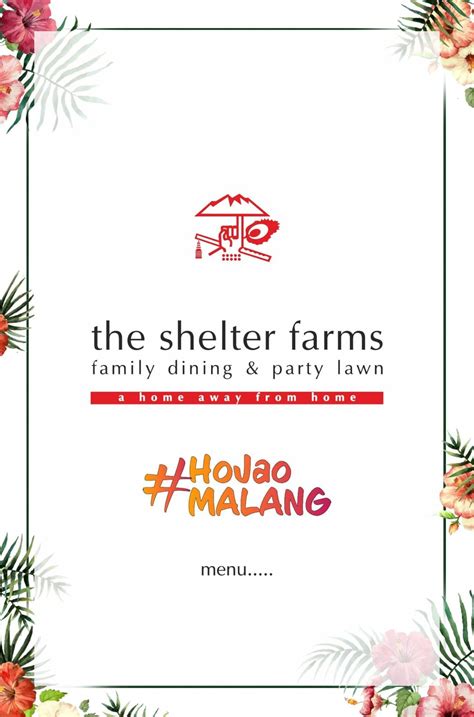 The Shelter Farms Menu, Menu for The Shelter Farms, Owale, Thane Region ...