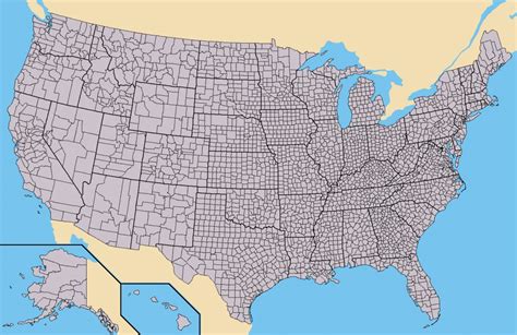 File:map Of Usa With County Outlines - Wikipedia | Blank Us County Map ...