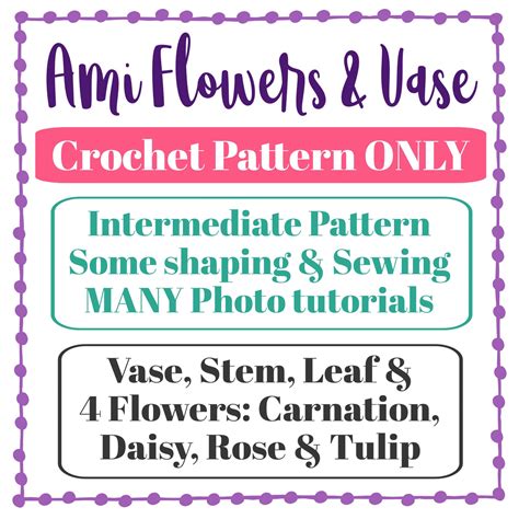 Flowers Amigurumi Pattern Crochet Pattern for Flower Bouquet - Etsy