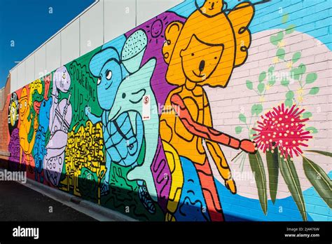 Cartoon Street Art, Frankston, Victoria, Australia Stock Photo - Alamy