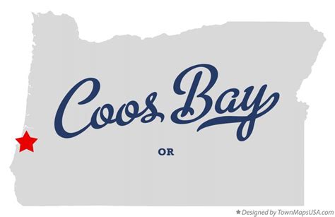 Map of Coos Bay, OR, Oregon