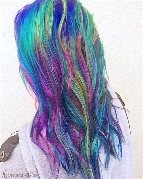 vivid unicorn mermaid pink purple green lime blue hair | Hair styles ...