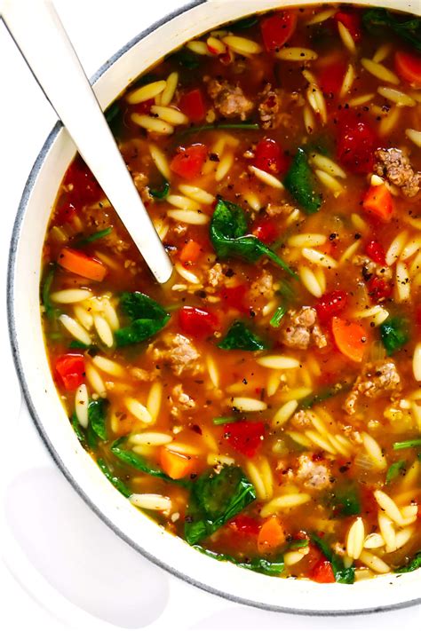 Italian Sausage and Orzo Soup - Gimme Some Oven