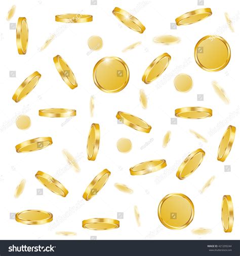 Vector Background Falling Gold Coins Stock Vector (Royalty Free ...