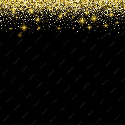 Premium Vector | Gold glitter border with sparkles