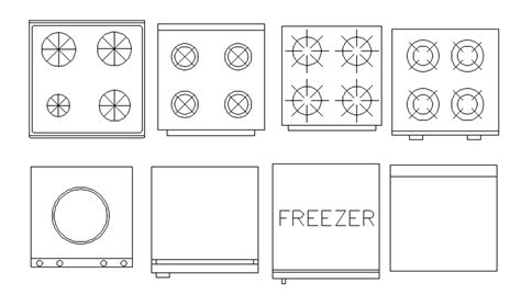 Kitchen CAD blocks in AutoCAD 2D, CAD file, dwg file - Cadbull