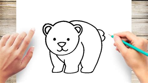 How to Cute Draw a Bear Step by Step for Beginner #Bear @ArticcoDrawing ...