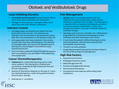 Ototoxic and Vestibulotoxic Drugs