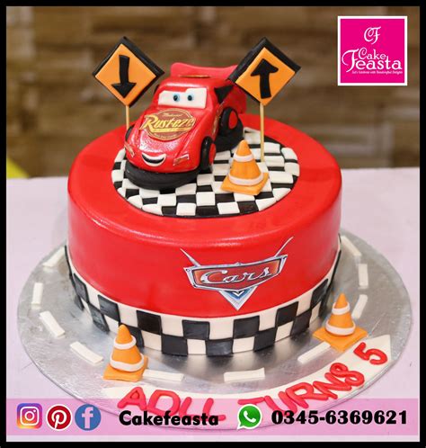 Lightning McQueen Car Kids Birthday Cake - Customized Cakes | Order ...