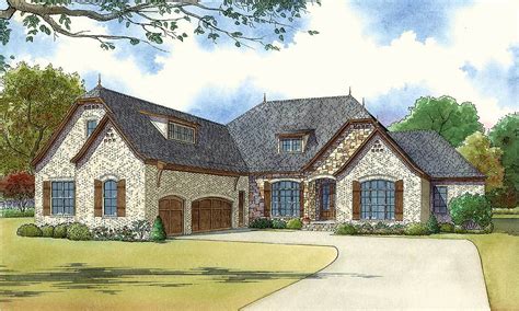 Four Bedroom Brick and Stone House Plan - 70533MK | Architectural ...