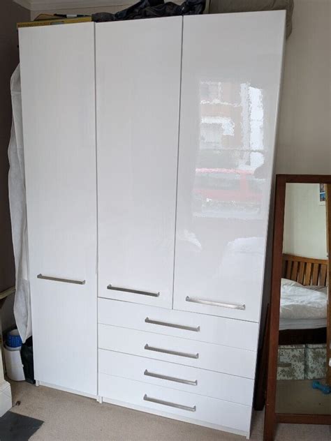 IKEA Wardrobe - White Gloss Wardrobe and Drawers | in Wimbledon, London ...