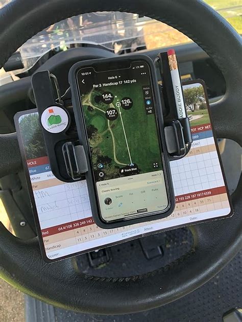 Amazon.com : Caddie Buddy Golf Cart Steering Wheel Phone Mount ...