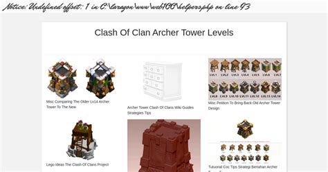 Clash Of Clan Archer Tower Levels