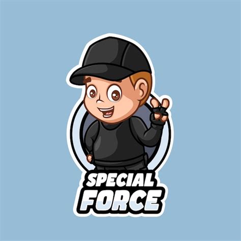 Premium Vector | Special force cartoon mascot