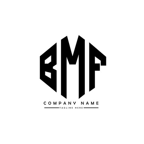 BMF letter logo design with polygon shape. BMF polygon and cube shape ...