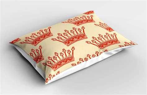 Queen Pillow Sham Decorative Pillowcase 3 Sizes Bedroom Decor Ambesonne ...