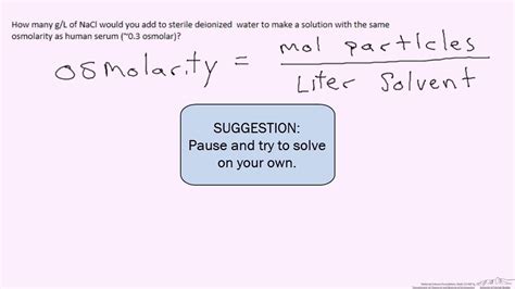 Osmolarity Example (Bio) - YouTube