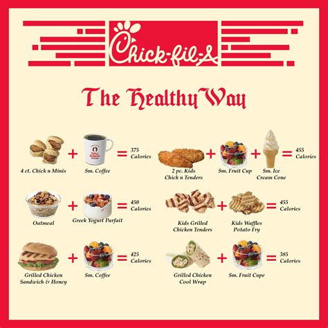 Printable Chick Fil A Menu