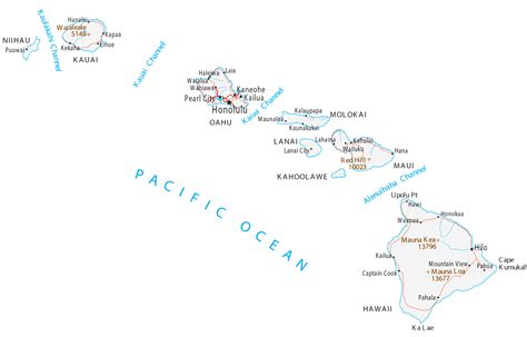 Map of Hawaii - Islands and Cities - GIS Geography