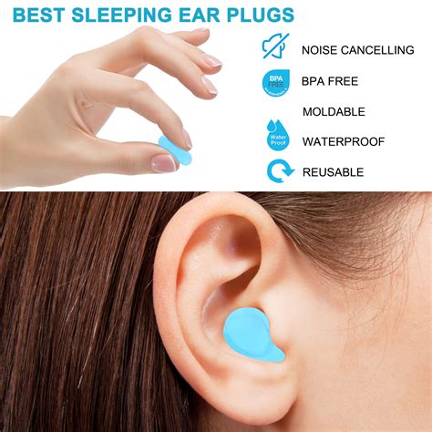 Becheln Ear Plugs for Sleeping, Reusable Silicone Moldable Noise ...