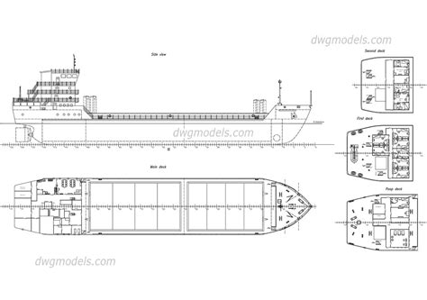 Cargo Ship free AutoCAD file download, CAD drawings