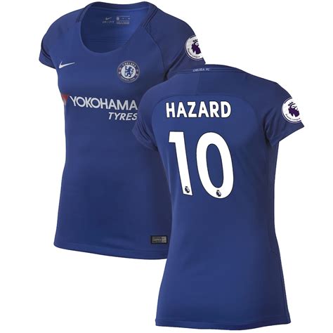 Eden Hazard Chelsea Nike Women's 2017/18 Home Replica Jersey - Blue