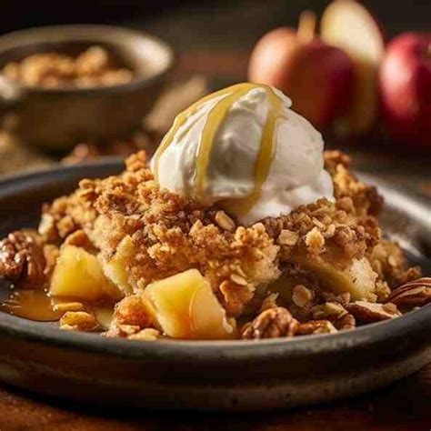 Mary Berry Apple Crumble with Walnut Crunchy Topping