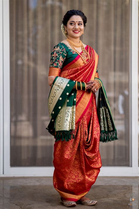 Lovely Nauvari Sarees On Maharashtrian Brides That We Loved! | WedMeGood