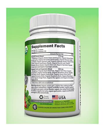 Amazon.com: Organic Super Greens Capsules - Fruit And Vegetable ...