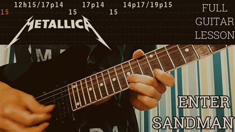 ENTER SANDMAN - Metallica - Full Guitar Lesson (TABS) - YouTube