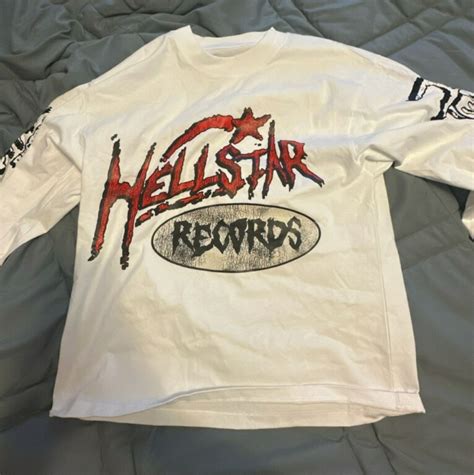 White and red Hellstar records sweatshirt, size medium, Brand new. in ...