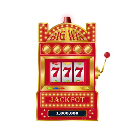 Golden Slot Machine Vector Illustration Isolated On White Background ...