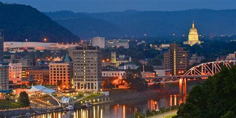 Charleston at night | Charleston, WV | Skyline, Kanawha county, West ...