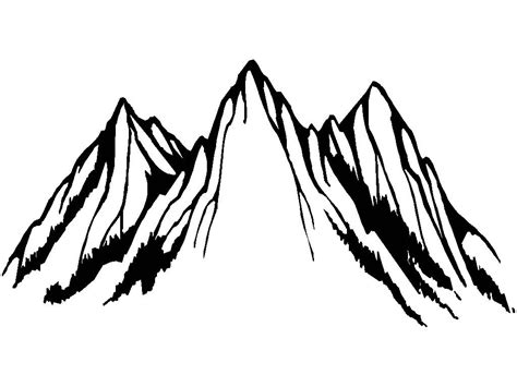 Mountain Clipart Black And White - soakploaty