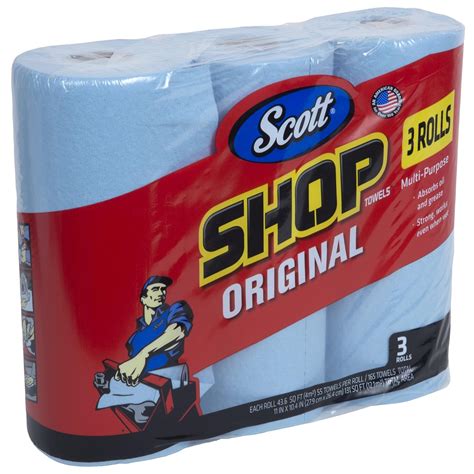 Scott Shop Towels Original (75143), Blue, 55 Sheets/Standard Roll, 30 ...