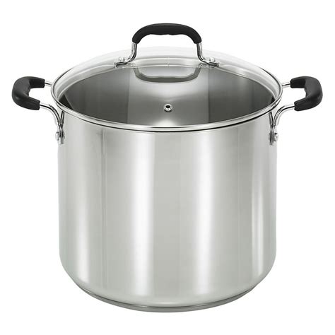 T-Fal Specialty Stainless Steel 12-Quart Stock Pot with Glass Lid ...