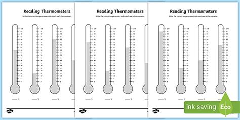 Reading a Thermometer Worksheet Activity | Math | Twinkl USA