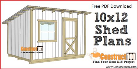 Free Shed Plans - with Drawings - Material List - Free PDF Download