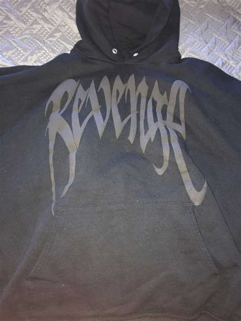 Revenge Revenge Logo Hoodie Black on Black - Gem